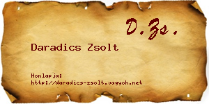 Daradics Zsolt névjegykártya